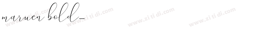 maruen bold字体转换